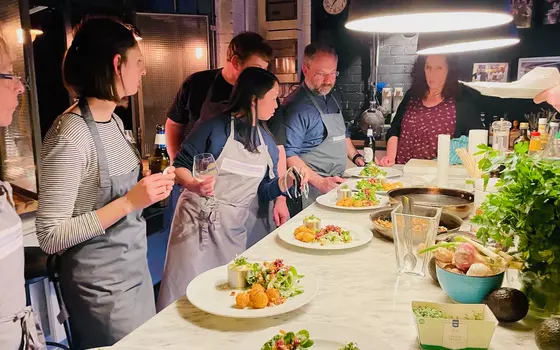 The team in the kitchen