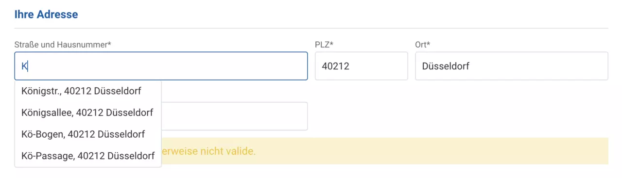 ESW: Zip code and city