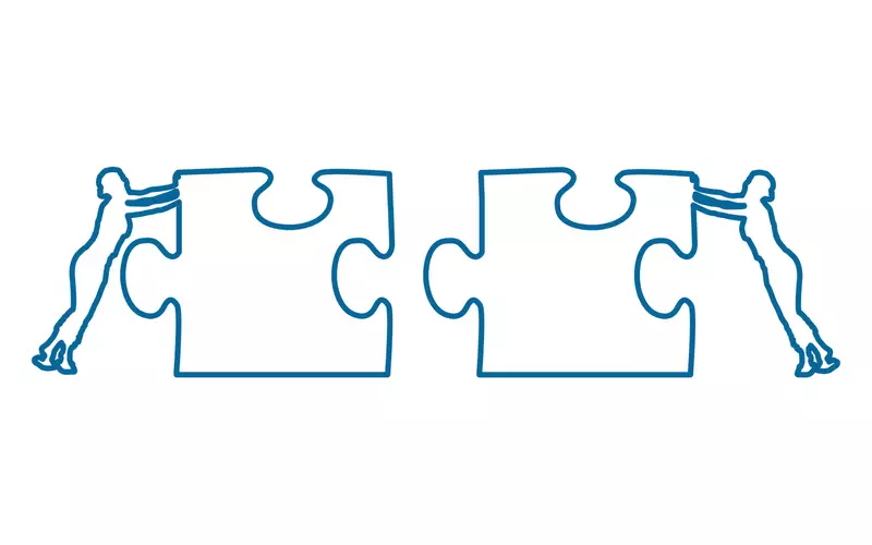 Geschäftswelt Zusammenarbeit Puzzle