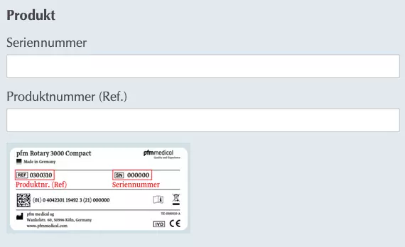 Screenshot of a section of the Histology CRM form